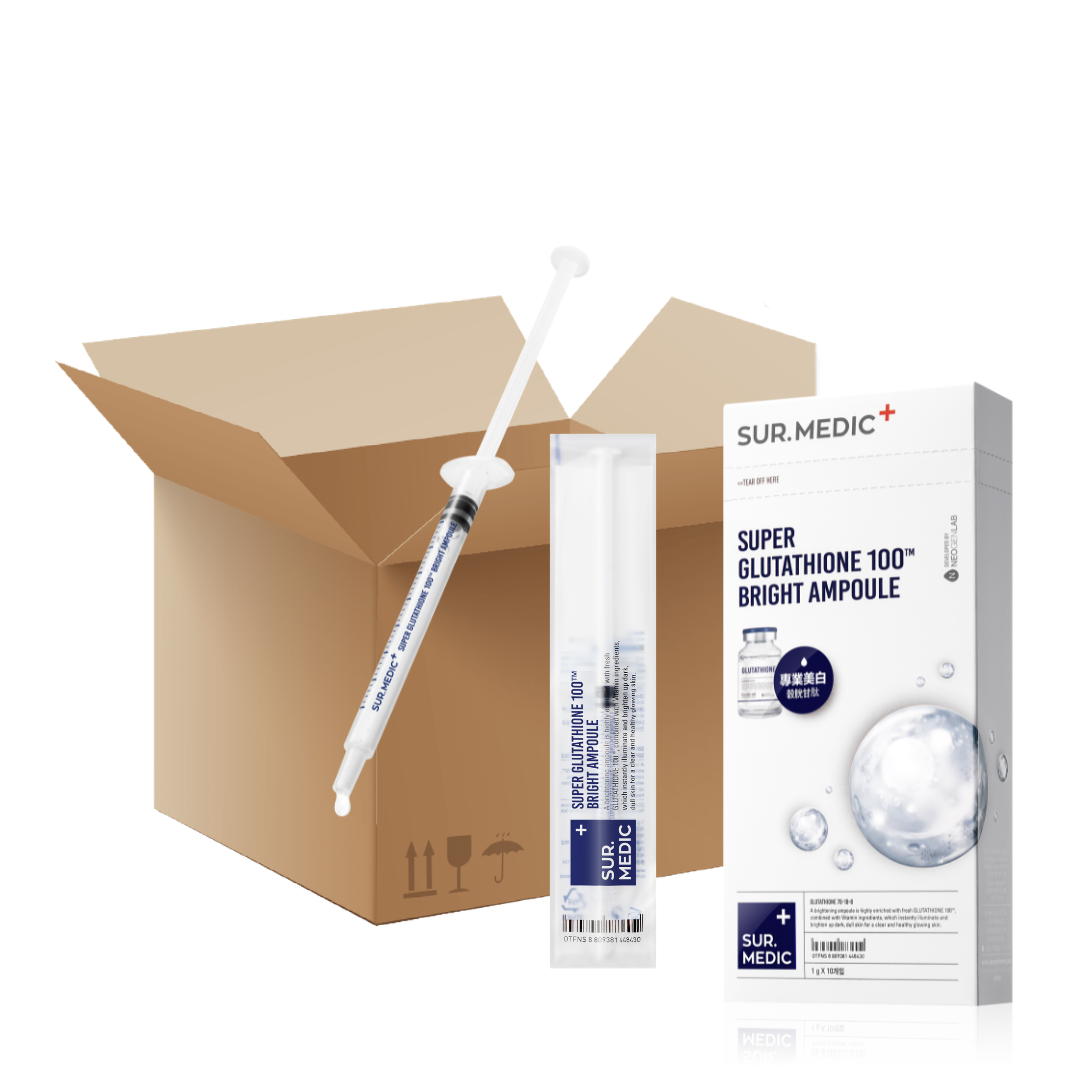[1BOX/ 39ea] SUR.MEDIC+ SUPER GLUTATHIONE 100TM BRIGHT AMPOULE 0.35 oz / 10g