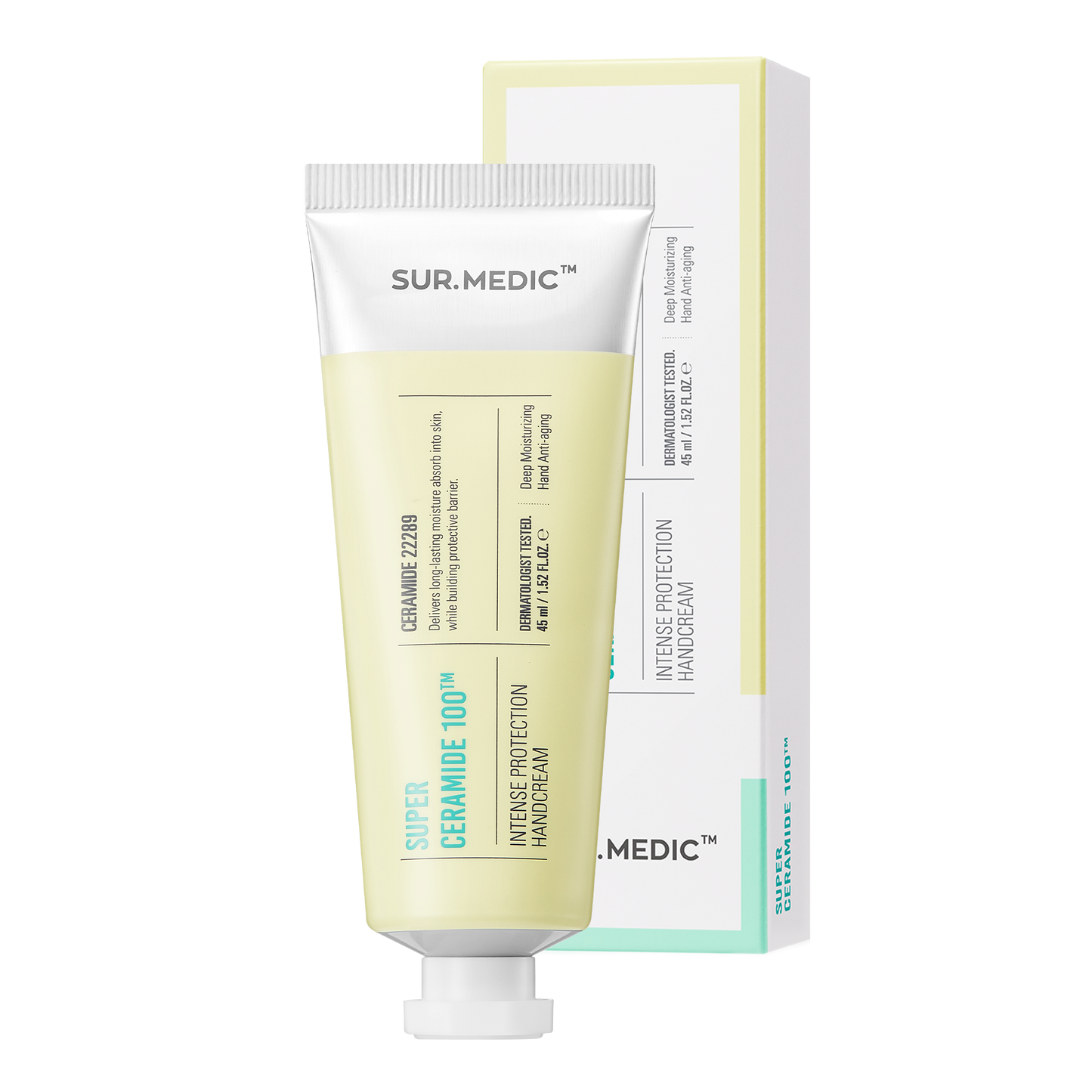 [1BOX/65EA ]SUR.MEDIC+ SUPER CERAMIDE 100 INTENSE PROTECTION HAND CREAM 1.52 oz / 45ml