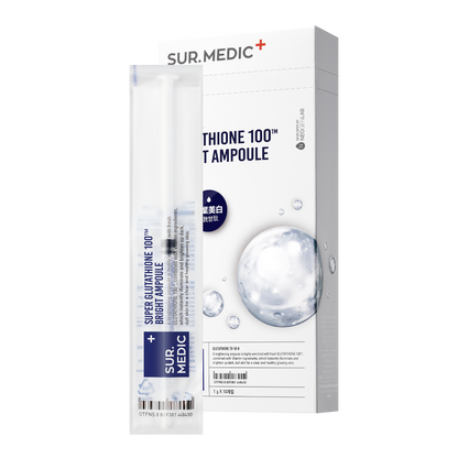 [1BOX/ 39ea] SUR.MEDIC+ SUPER GLUTATHIONE 100TM BRIGHT AMPOULE 0.35 oz / 10g