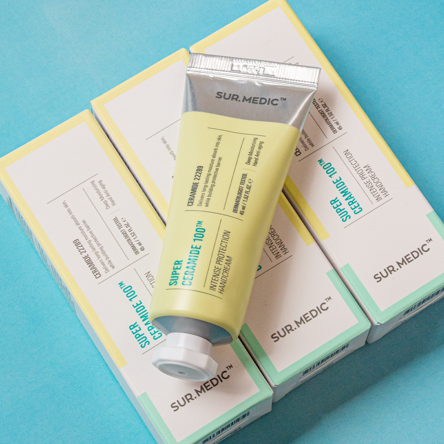 [1BOX/65EA ]SUR.MEDIC+ SUPER CERAMIDE 100 INTENSE PROTECTION HAND CREAM 1.52 oz / 45ml