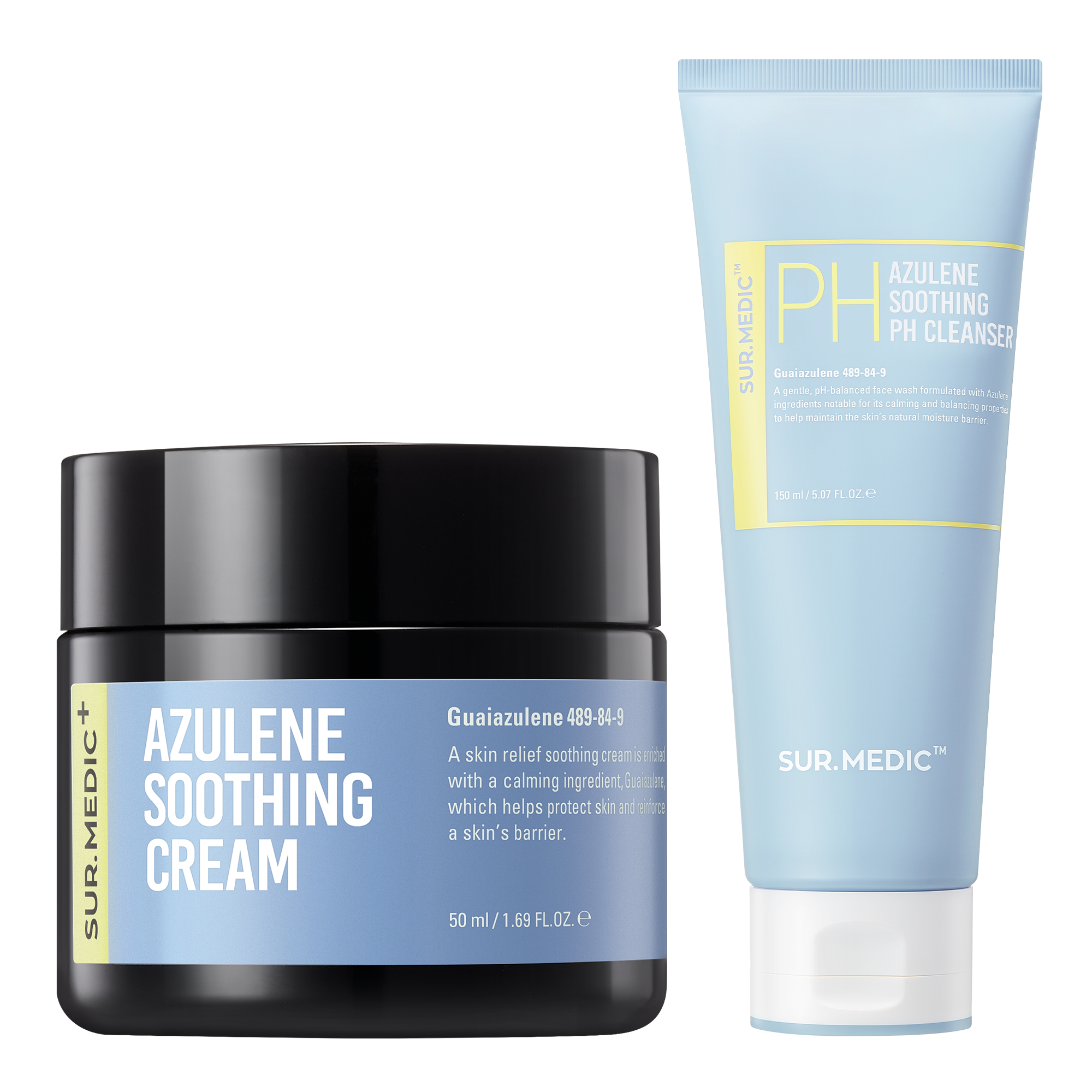 SUR.MEDIC+ AZULENE SOOTHING PH CLEANSER + SUR.MEDIC AZULENE SOOTHING CREAM